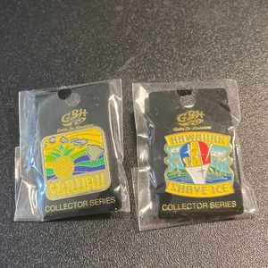 2 Hawaiian enamel souvenir pins. NWT.